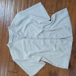 Ship'n Shore white vintage pearl button down blouse